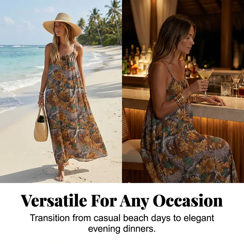 🔥2026 HOT SALE 50% OFF!!!👗Women's Summer Backless Spaghetti Strap Maxi Dress - Image 6