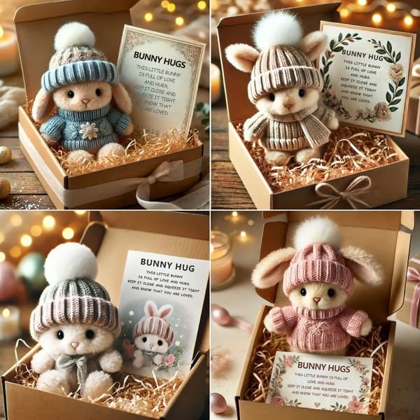 🎉Special Sale🐇Handmade Mini Bunny Hug Cute Easter Gift🎁 - Image 5