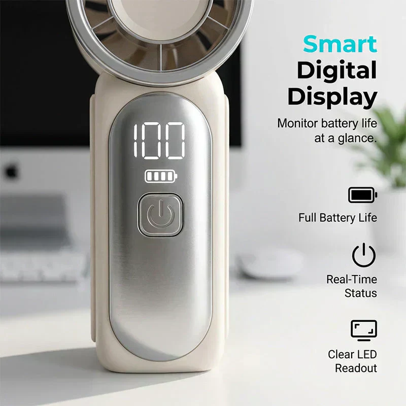 🌬️ Turbo Handheld Fan – LED Display, 6 Speeds, 3000mAh 🔋 - Image 29