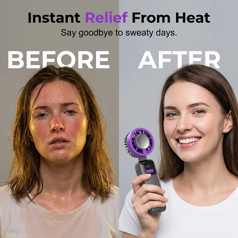 Portable Handheld Cooling Fan - Image 2