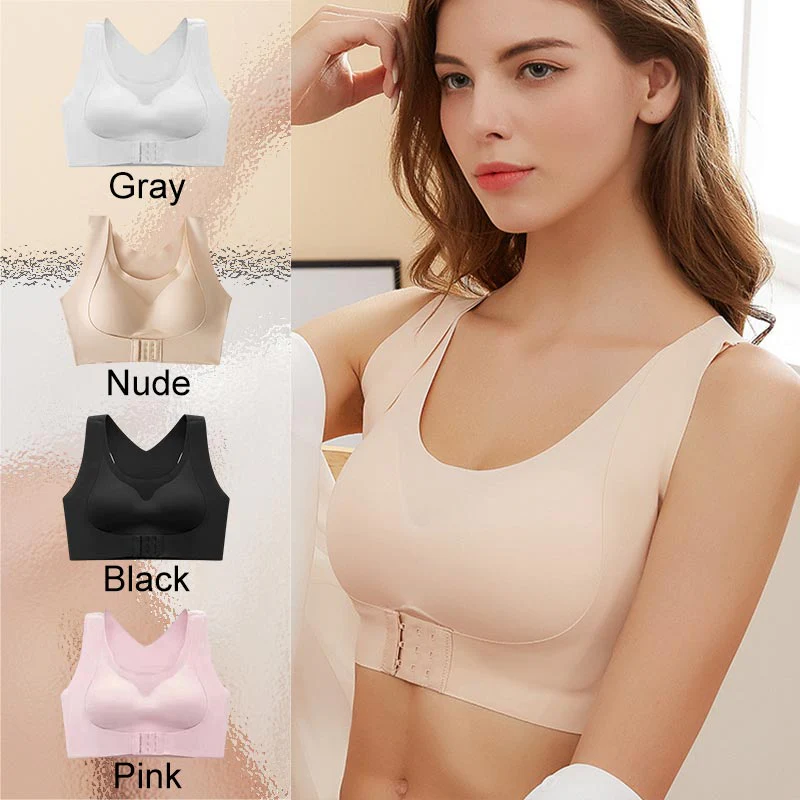 🎉LAST DAY SALE -70% OFF⚡Front Closure Cross-Back Wireless Posture Bra - Image 31