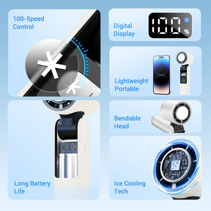 ❄️Surprise Price: £11.99 Today!!❄️ProBreeze Portable Fan – 199-Speed High-Velocity, Foldable & Rechargeable 🌬️⚡ | Travel-Ready Cooling for UK Summers ☀️, Holidays ✈️ & Outdoor Adventures 🏕️ - Image 2