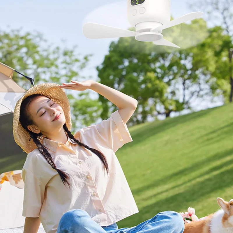 ⏰ Zeitlich begrenztes Angebot: 50% RABATT auf wiederaufladbaren Deckenventilator mit LED! 🌬️✨ - Image 3