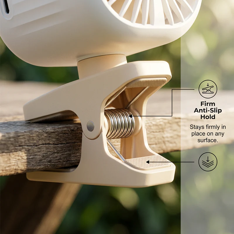 ⚡ Rechargeable Clip-On Air Cooler – Ultra-Portable, 3 Speeds, 10H Battery 🏕️🌀 - Image 7