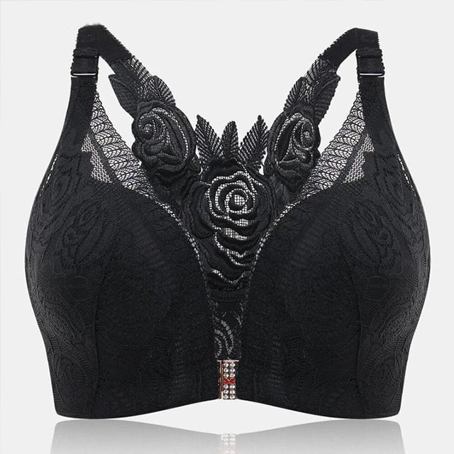 đ„HOT SALE 49% OFFđ„Rose Embroidery Front Closure Wirefree Bra - Image 14