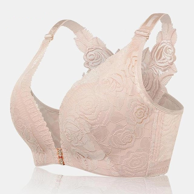 đ„HOT SALE 49% OFFđ„Rose Embroidery Front Closure Wirefree Bra - Image 17
