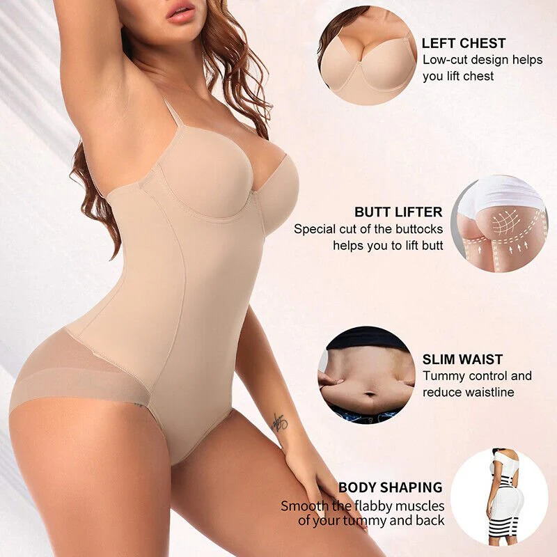 🏆Shapewear Bodysuit with Bra | Ruched Slimming Adjustable Waist✨ - Image 6