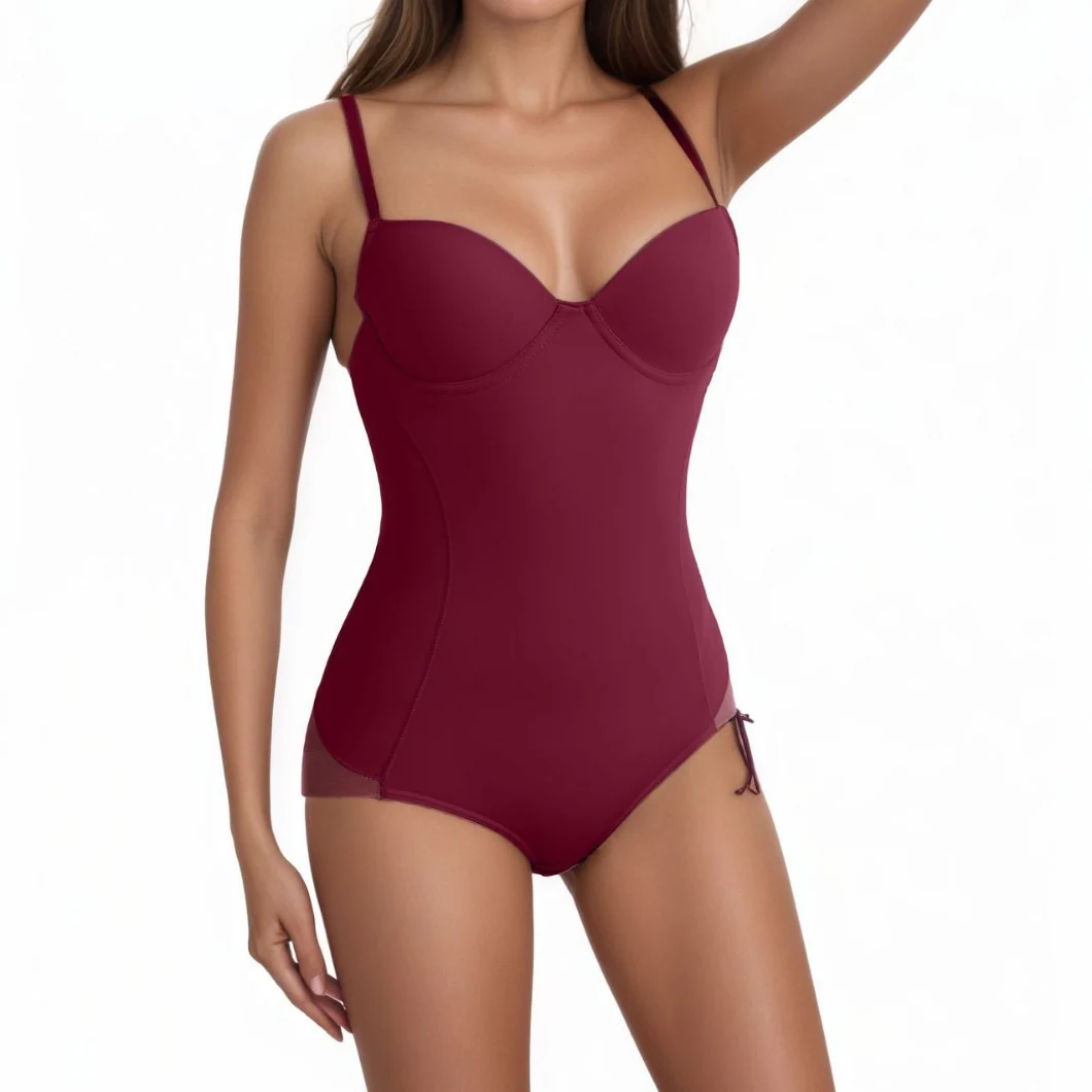 🔥LAST DAY SALE 50% OFF🔥Shapewear Bodysuit with Bra | Ruched Slimming Adjustable Waist✨ - Image 21