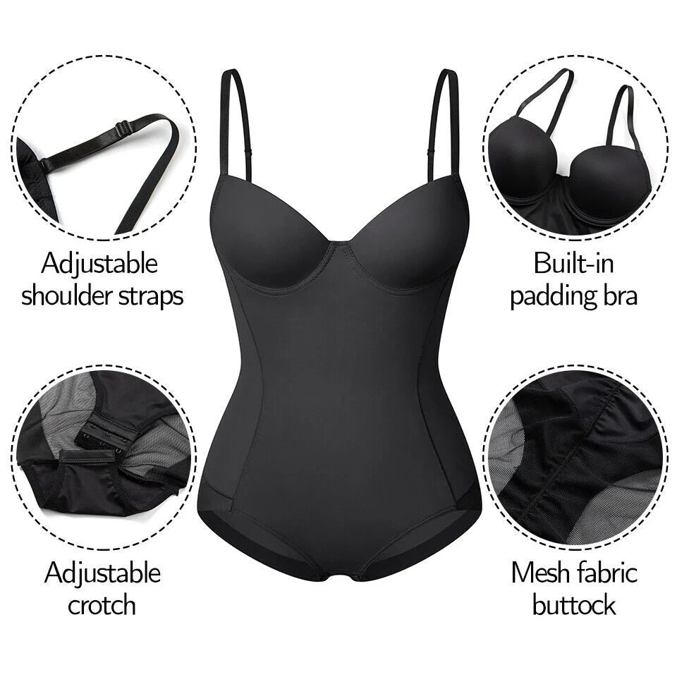 🔥LAST DAY SALE 50% OFF🔥Shapewear Bodysuit with Bra | Ruched Slimming Adjustable Waist✨ - Image 7