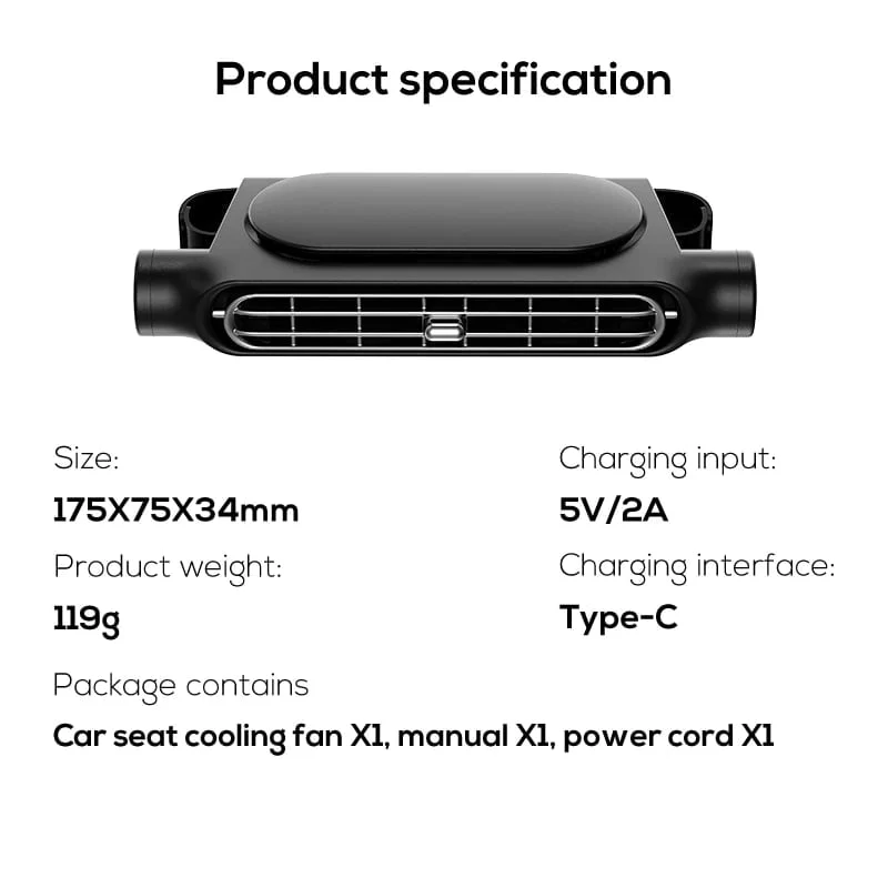 🌞Summer Time Deal 49% OFF🔥🔥Car Seat Cooling Fan❄️ - Image 10