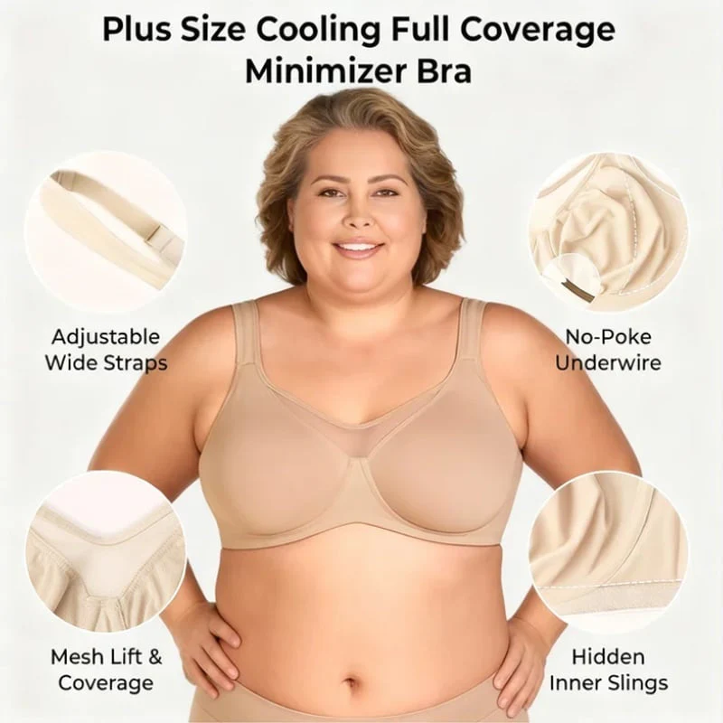 🏆 Last Day Special Price £9.99! 💐Women's Elegant Sheer Full Coverage Plus Size Bra - Image 11