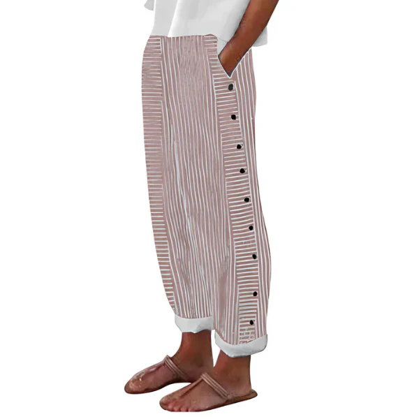 ☀️Spring Hot Sale 50% OFF!!🌿🌸Comfy Blue Striped Side Pocket Pants - Image 4