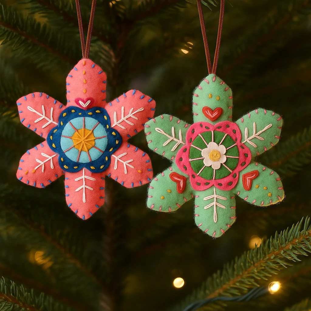 🔥Last Day 49% OFF - 🎄Christmas Snowflake Felt Ornament/Ornament Kit - Image 2