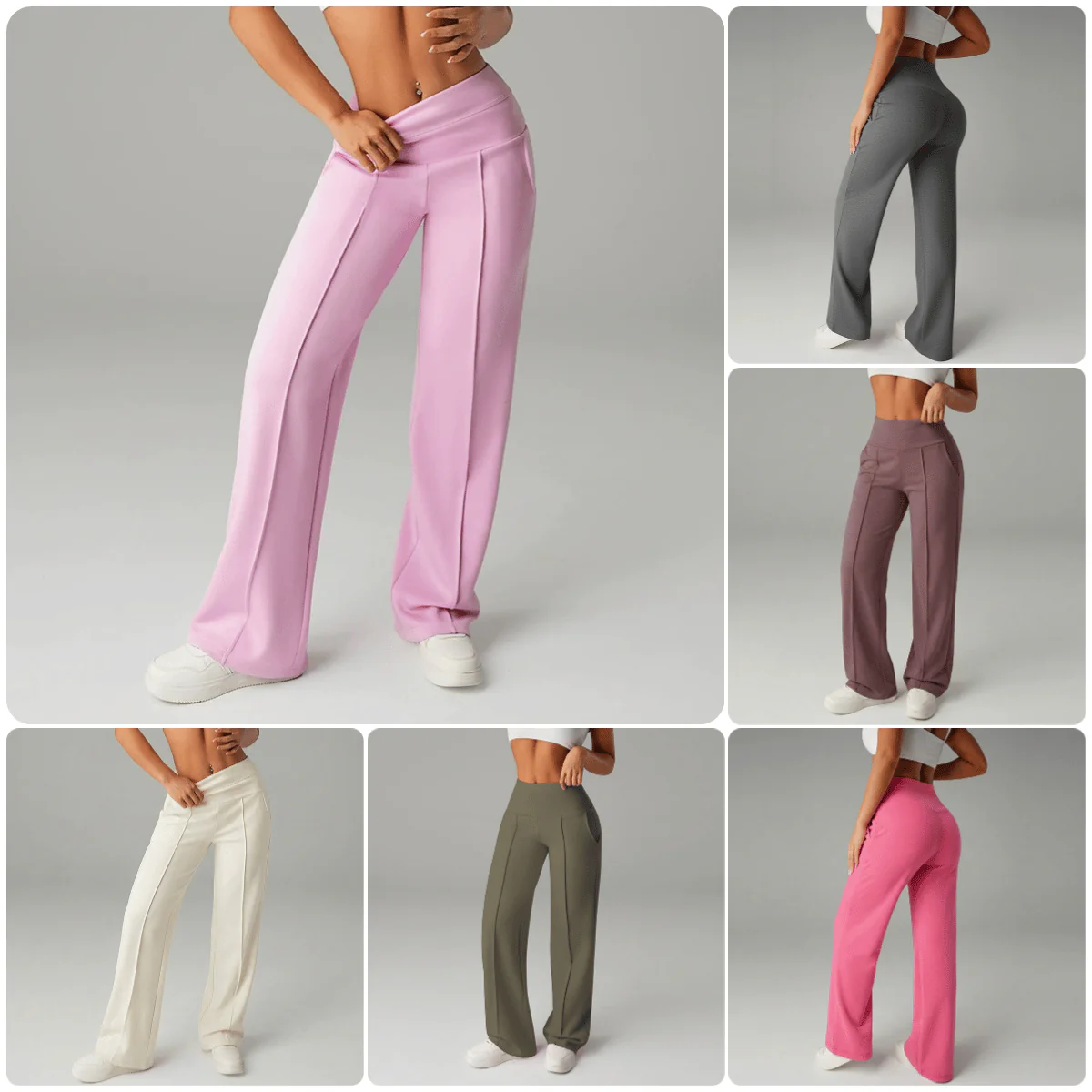 💗LAST DAY SALE 50% OFF⚡50K+ SOLD💕Women's Plain Loose Straight Leg Pants