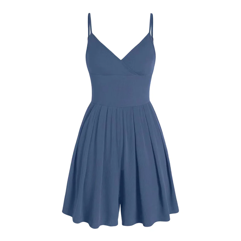 🥳Last Day Special Price £13.99!!🌿 50% OFF! Women‘s Ribbed Knit Romper – Breathable & skin-friendly, keeps shape. Flared skirt with hidden shorts, no riding up. 6 colors. Effortless everyday elegance. 👙✅ - Image 13