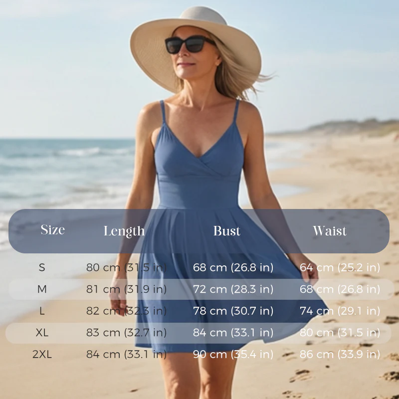 🥳Last Day Special Price £13.99!!🌿 50% OFF! Women‘s Ribbed Knit Romper – Breathable & skin-friendly, keeps shape. Flared skirt with hidden shorts, no riding up. 6 colors. Effortless everyday elegance. 👙✅ - Image 8