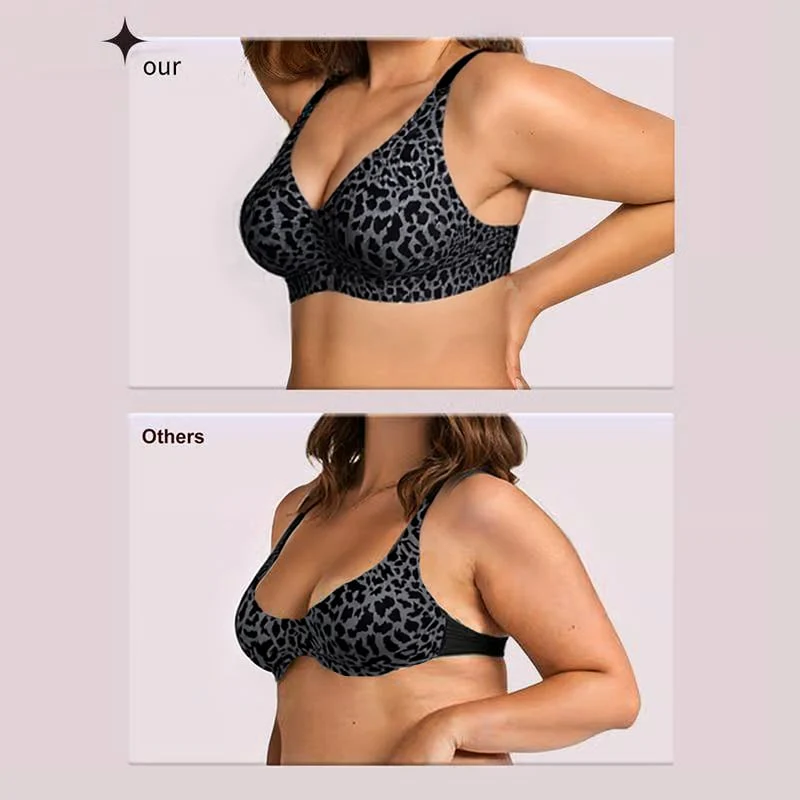 🏆LAST DAY SALE 49% OFF 🔥Super Firming Leopard Print Jelly Bra | Women Wirefree Bras 👍No More Sagging Breasts - Image 9