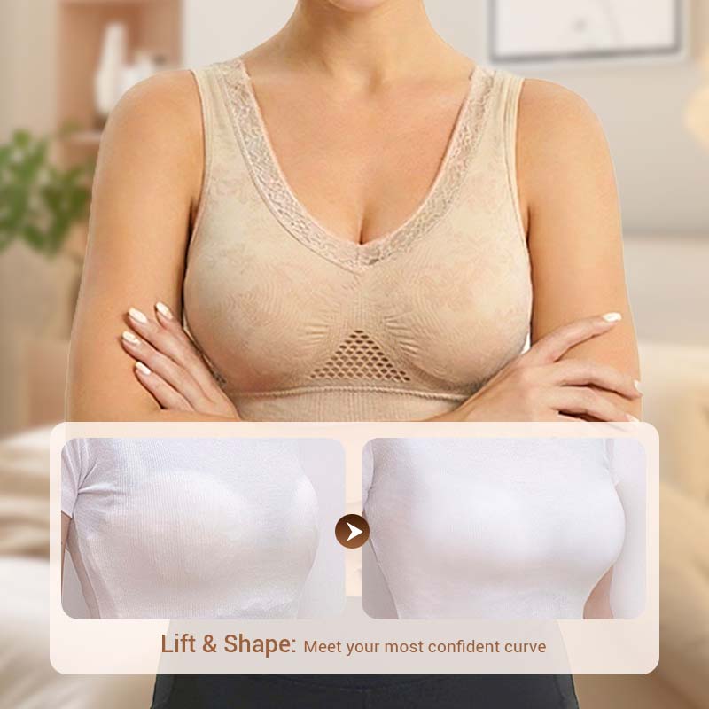 【✨1+1 Free - 2 Pcs】🏆Pure Cotton Buttonless Comfy Lifting Bra - Image 2