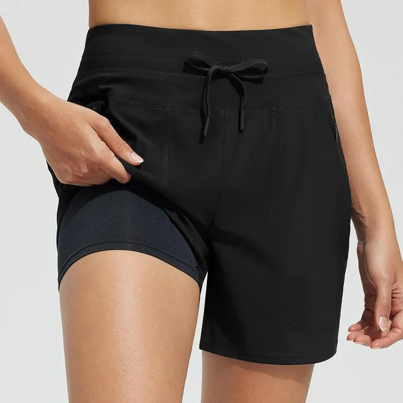🌞🏊Summer Essentials 50% OFF🧊Women's High-Waisted Quick-Dry Swim Shorts - Image 3