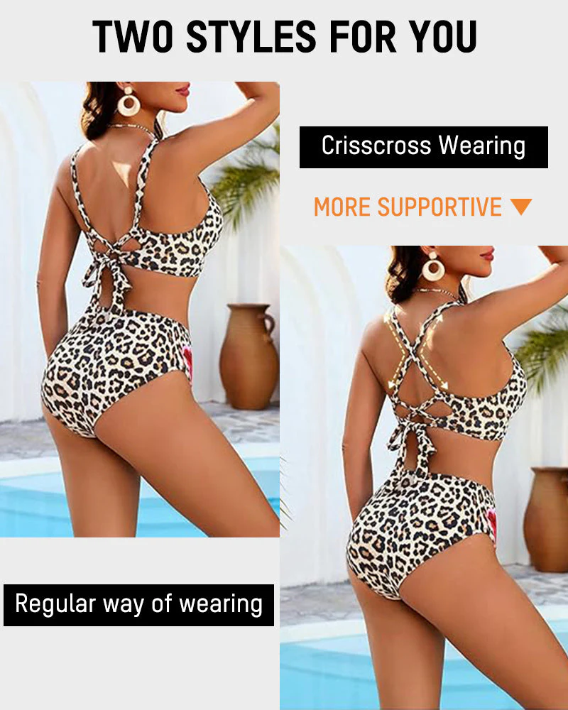 🎁Limited time 60% OFF⏳👙3-Piece Floral Modest High-Waist Swim Skirt Set - Image 6
