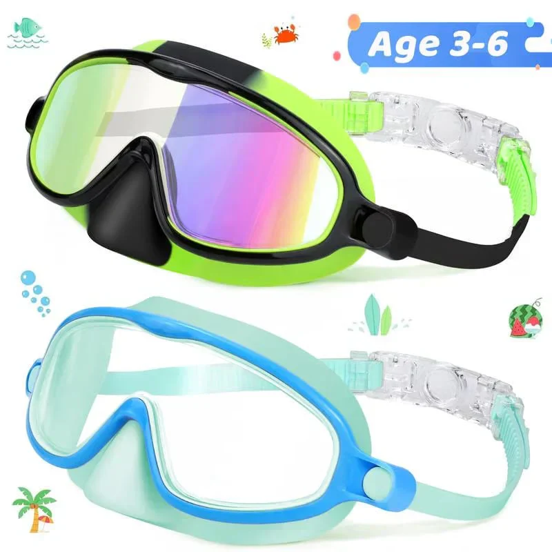 🔥SUMMER GIFT – ONLY £9.99!!🏆#1 Bestselling🏊♀️HD children's large frame waterproof and anti-fog swimming goggles - Image 21
