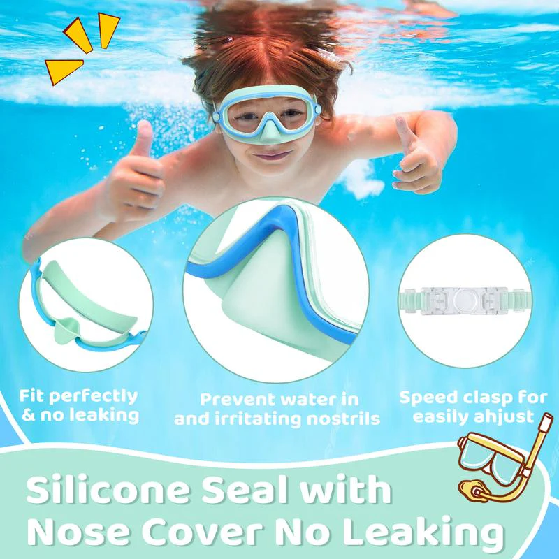 🔥SUMMER GIFT – ONLY £9.99!!🏆#1 Bestselling🏊♀️HD children's large frame waterproof and anti-fog swimming goggles - Image 33