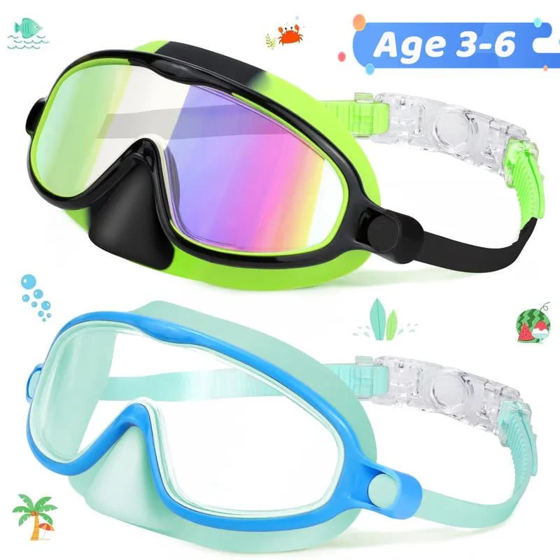 🔥SUMMER GIFT – ONLY £9.99!!🏆#1 Bestselling🏊♀️HD children's large frame waterproof and anti-fog swimming goggles - Image 35