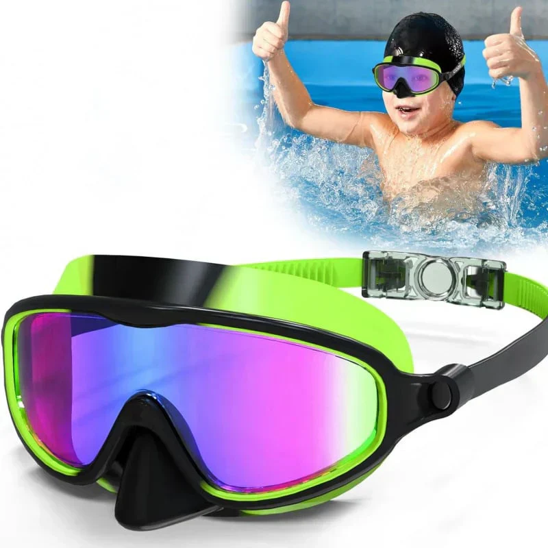 🔥SUMMER GIFT – ONLY £9.99!!🏆#1 Bestselling🏊♀️HD children's large frame waterproof and anti-fog swimming goggles - Image 38