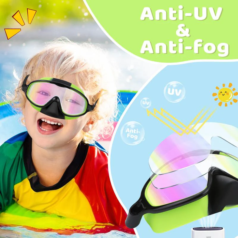 🔥SUMMER GIFT – ONLY £9.99!!🏆#1 Bestselling🏊♀️HD children's large frame waterproof and anti-fog swimming goggles - Image 39
