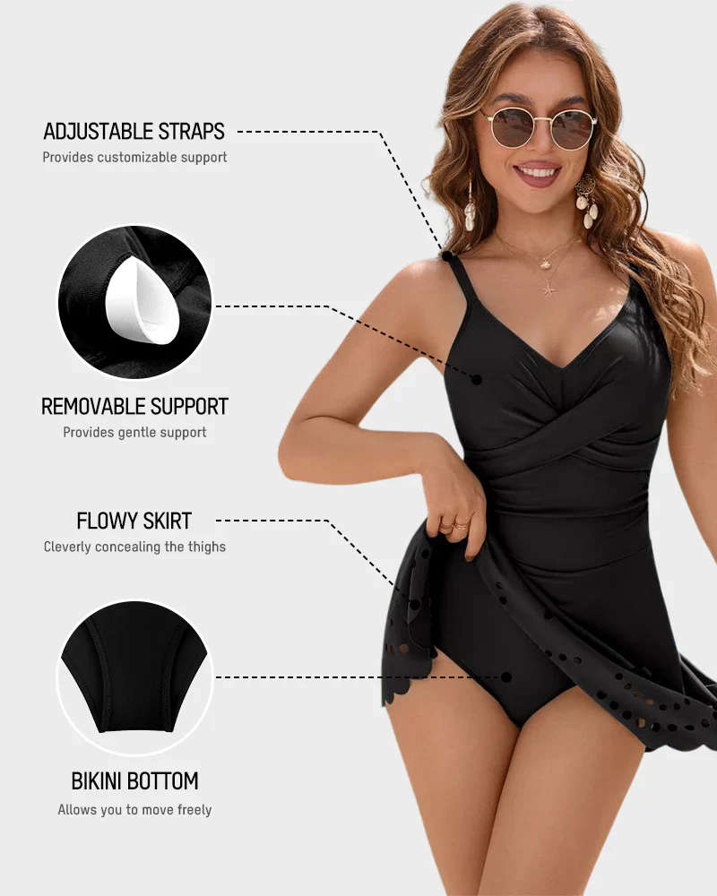 👙2026 NEW TYPE 50% OFF✨Women's Tummy Control Skirted Swimsuit - Image 11