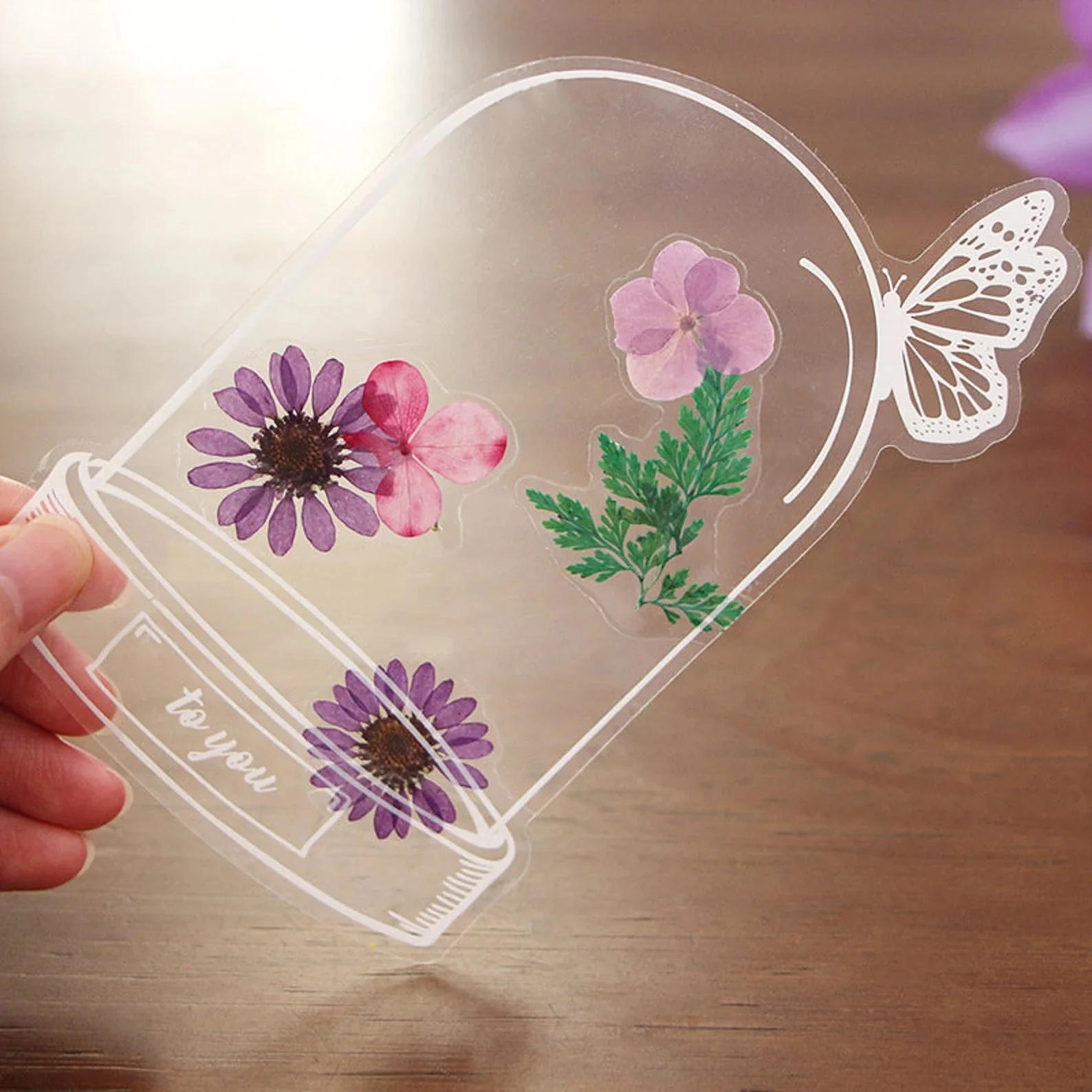 40pcs Transparent Dried Flower Bookmarks-DIY Gifts Bookmarks - Image 6