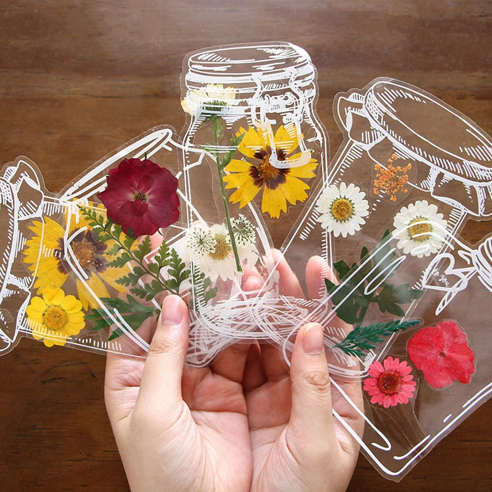 40pcs Transparent Dried Flower Bookmarks-DIY Gifts Bookmarks - Image 7
