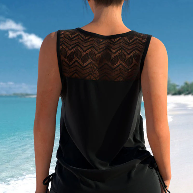 ⏰LAST DAY 60% OFF - Miraclesuit Women's Tummy Control Tankini Set with Built-In Bra – Flattering Boho Swimwear with Shorts🔥 - Image 15