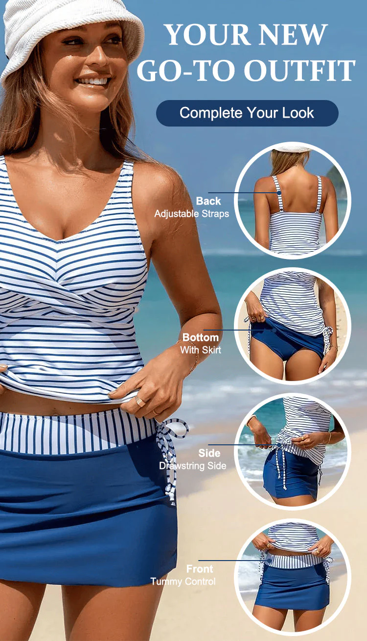 💥Summer Cool Deal: 49% OFF👙TUMMY CONTROL TANKINI SET - Image 7