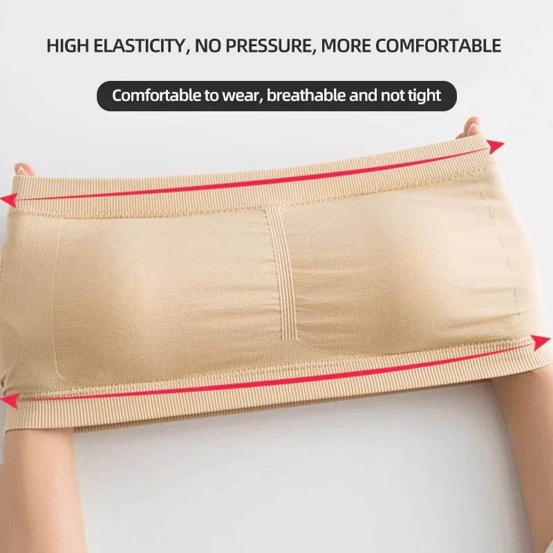 🏆 Last Day Special Price £9.99 ! 💐Supportive Bandeau Bra – Wire-free solid support, seamless strapless design, soft stretch fabric, anti-slip silicone band, comfy for daily wear & summer outfits✨ - Image 10
