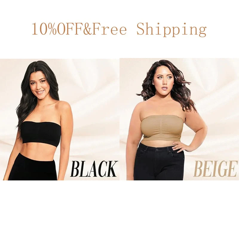 🏆 Last Day Special Price £9.99 ! 💐Supportive Bandeau Bra – Wire-free solid support, seamless strapless design, soft stretch fabric, anti-slip silicone band, comfy for daily wear & summer outfits✨ - Image 14