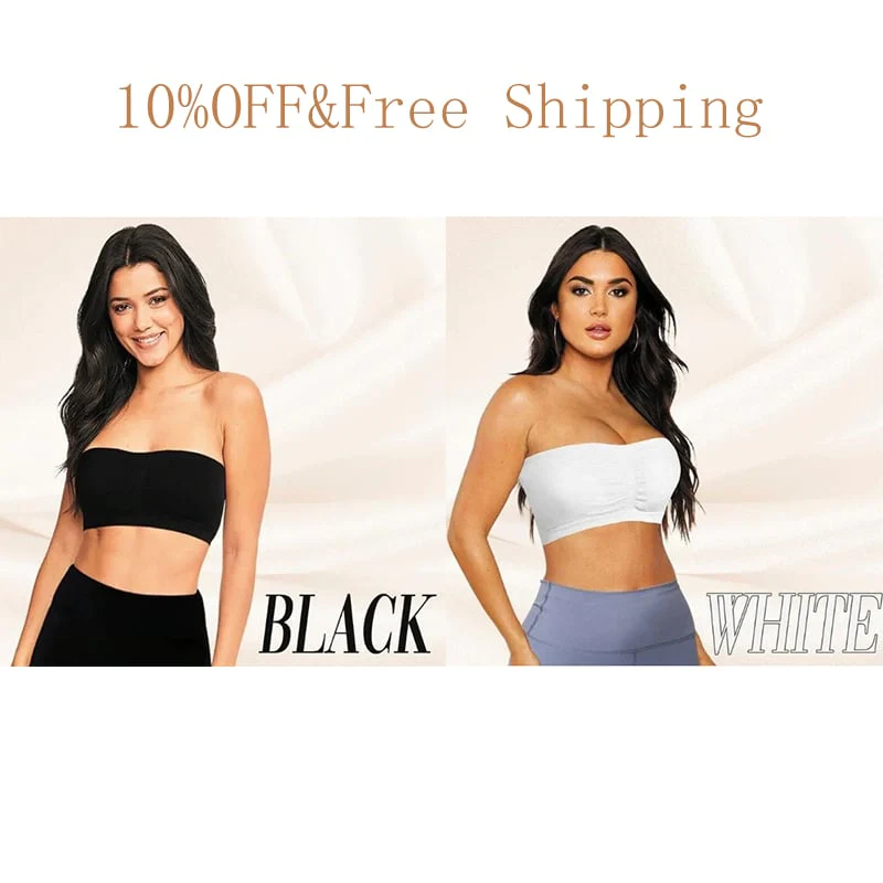 🏆 Last Day Special Price £9.99 ! 💐Supportive Bandeau Bra – Wire-free solid support, seamless strapless design, soft stretch fabric, anti-slip silicone band, comfy for daily wear & summer outfits✨ - Image 15
