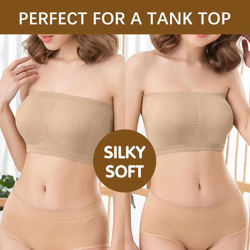 🏆 Last Day Special Price £9.99 ! 💐Supportive Bandeau Bra – Wire-free solid support, seamless strapless design, soft stretch fabric, anti-slip silicone band, comfy for daily wear & summer outfits✨ - Image 17