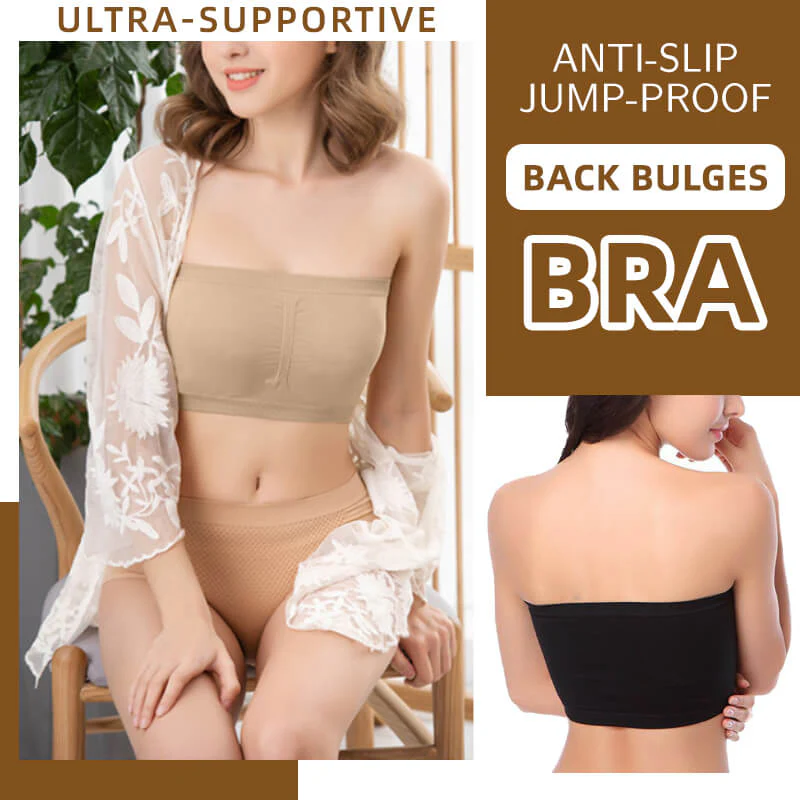 🏆 Last Day Special Price £9.99 ! 💐Supportive Bandeau Bra – Wire-free solid support, seamless strapless design, soft stretch fabric, anti-slip silicone band, comfy for daily wear & summer outfits✨ - Image 3