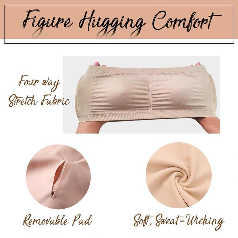 🏆 Last Day Special Price £9.99 ! 💐Supportive Bandeau Bra – Wire-free solid support, seamless strapless design, soft stretch fabric, anti-slip silicone band, comfy for daily wear & summer outfits✨ - Image 7