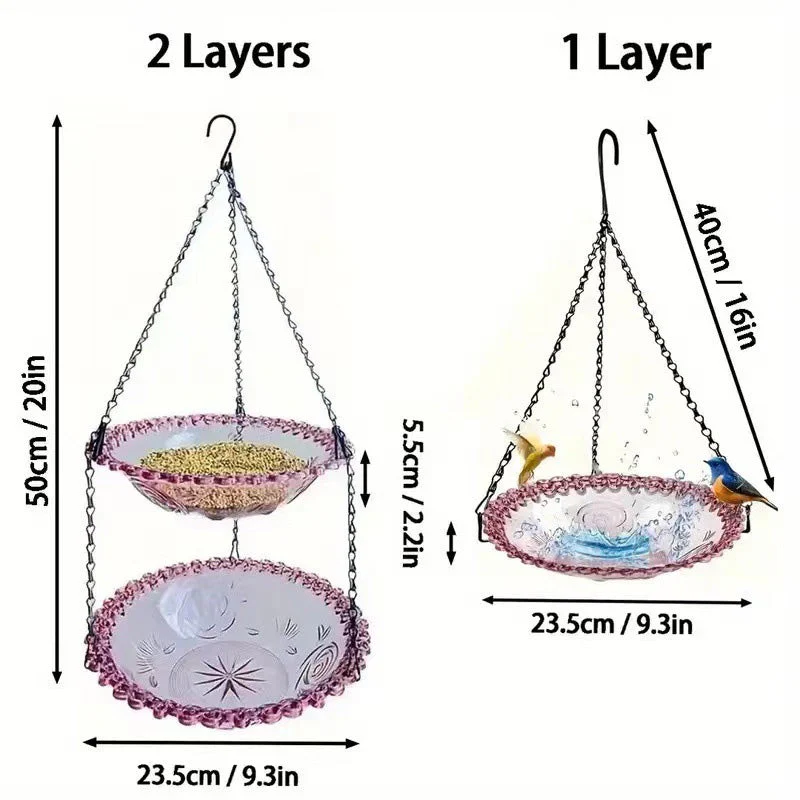 🥳2026 HOT SALE🥳💞50K+ SOLD!🐦🌧️ 50% OFF! Vintage-Style Bird Feeder with Bath – Hangs anywhere, easy to fill. Attracts robins & blue tits. Perfect for nature lovers. 🏡✨ - Image 8