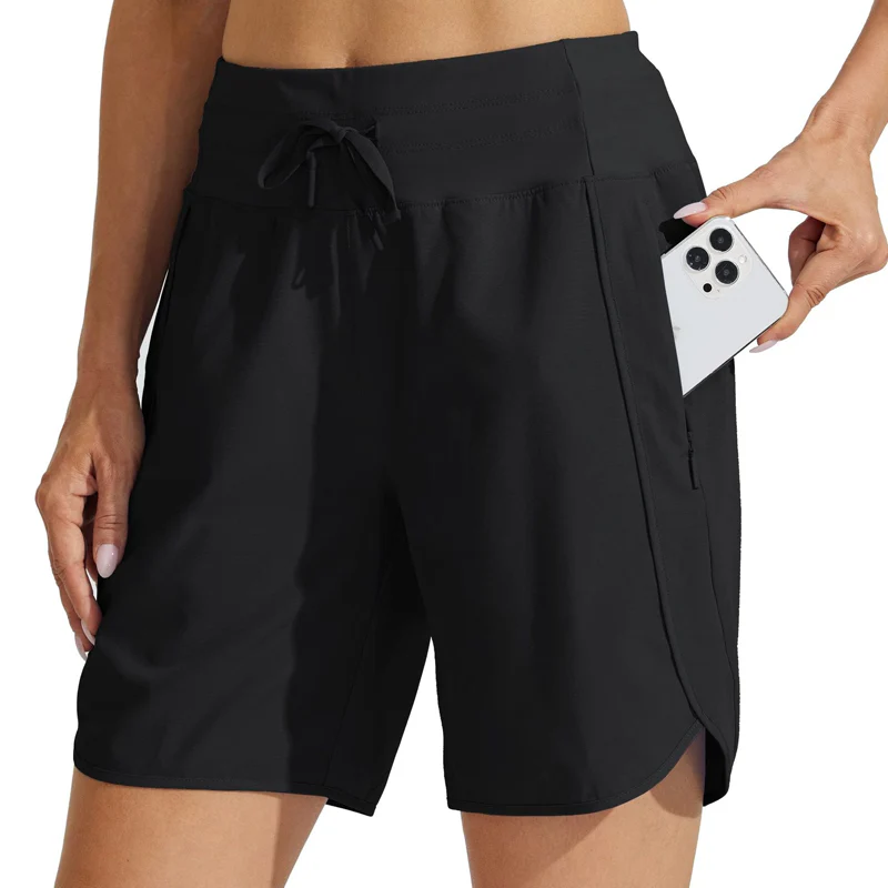 🔥Women's Active 7 Inseam Athletic Long Running High Wasistband Shorts - Image 8
