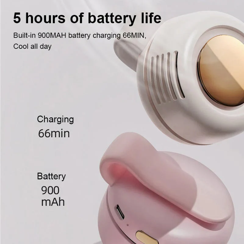 ⏳Summer Hot Sale: ONLY £11.99!!💞50K+ SOLD!💨2-in-1 Wearable Fan – Instantly Cools You by Up to 10°C | 24H Quiet Hands-Free Airflow🌀🌿 - Image 4