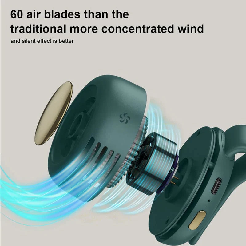 ⏳Summer Hot Sale: ONLY £11.99!!💞50K+ SOLD!💨2-in-1 Wearable Fan – Instantly Cools You by Up to 10°C | 24H Quiet Hands-Free Airflow🌀🌿 - Image 7