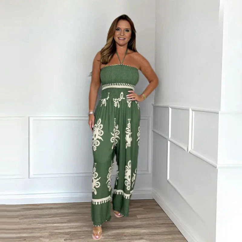 💥Summer Hot Sale 60% OFF💥Women's Sleeveless Halter Wide-leg Jumpsuit - Image 3