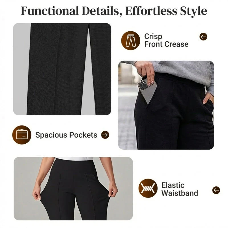 💗EASTER SPECIAL - 60%OFF💕Women's Casual High Waist Wide Leg Pants👖Your New Go-To for Effortless Elegance - Image 7