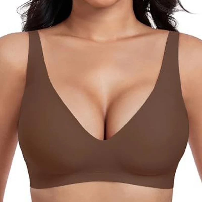 💕 Nahtloser, kabelloser Push-up-BH für Damen – Tiefes V - Image 15