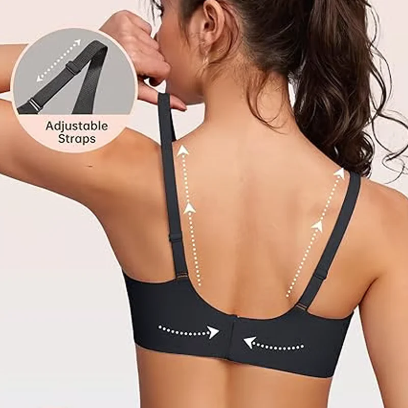 💕 Nahtloser, kabelloser Push-up-BH für Damen – Tiefes V - Image 20