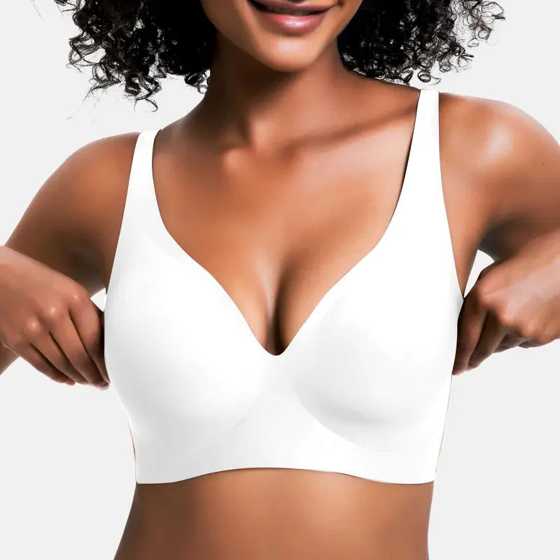 💕 Nahtloser, kabelloser Push-up-BH für Damen – Tiefes V - Image 8
