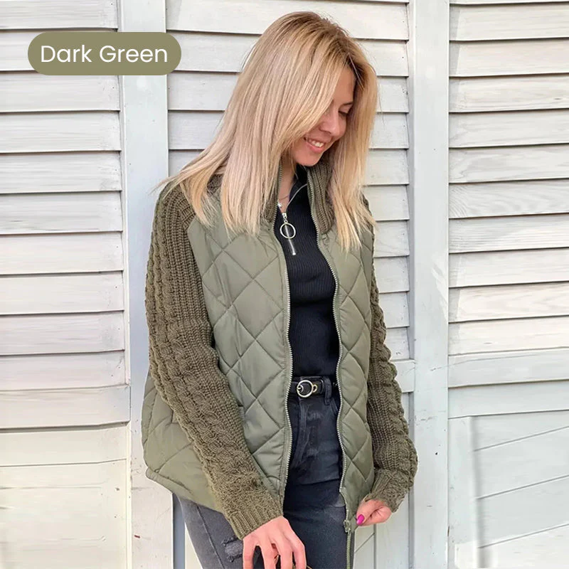 💥Last Day Sale 70% OFF🥰2025 New Women's Knit Patchwork Puffy Jacket - Image 11